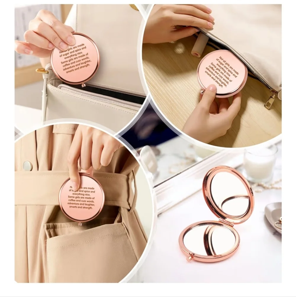 Rose Gold Funny Sarcastic Gift for Women Compact Mirrors